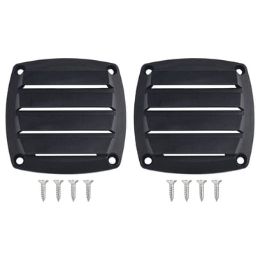 Évents à Persiennes Noirs de 2x 3 Pouces pour Coque de Bateau/yacht, Évent d'Air