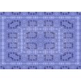 thumbnail image 1 of Ahgly Company Tapis d'Intérieur Lavables en Machine, Rectangle Denim Bleu Transitionnel, 2' x 5', 1 of 7
