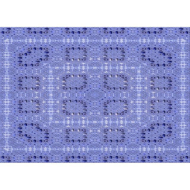 Ahgly Company Tapis d'Intérieur Lavables en Machine, Rectangle Denim Bleu Transitionnel, 2' x 5'