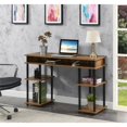 thumbnail image 1 of Designs2Go Bureau d'Étudiant Sans Outils avec Étagères, Fini Bois Muscade, 1 of 6