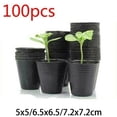 thumbnail image 5 of 100 Pcs Garden Plastic Plants Nursery Pot Pots Seedlings Flower Plant Container, 5 of 5