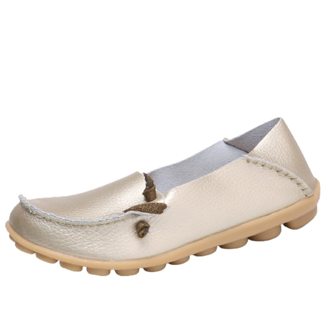 Chaussures Plates Décontractées pour Femmes à Bout Rond Mocassins Semelle Souple Chaussures Simples Décontractées Type Pois