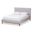 thumbnail image 1 of Baxton Studio Valencia Lit Plateforme Double Rembourré en Beige Grisâtre, 1 of 9