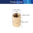 thumbnail image 2 of Wekity M5x10mm Female Thread Knurled Nuts,200PCS Hx7mm OD Brass Threaded Insert Embedment Nuts Hydraulic Welded Joint Injection Molding Assortment Kit for 3D Printing Injection Molding-0621, 2 of 5