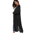 thumbnail image 1 of Women‘s Lightweight Long Sleeve Cardigan Sweaters Irregular Split Open Front Thin Knit Sweater with Pockets, 1 of 4