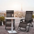 thumbnail image 3 of Gymax 2PCS Patio Rattan Chair Folding Recliner Adjustable Headrest, 3 of 10