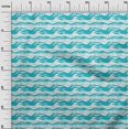 thumbnail image 3 of oneOone Cotton Poplin Turquoise Blue Fabric Asian Wave Craft Projects Decor Fabric Printed By The Yard 42 Inch Wide, 3 of 4