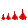 thumbnail image 3 of Oleegame 2 Pcs Petit Entonnoir en Plastique Rouge Ensemble de 4 Entonnoirs Simples Portatifs pour la Maison Entonnoir à Huile Rouge, 3 of 9