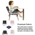 thumbnail image 4 of pitrice Children Chair Seat Booster Baby Raiser Cushion Removable Soft Filling Comfortable Feeding Table Toddler Highchair Pad Black, 4 of 9