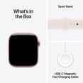 thumbnail image 3 of Apple Watch Series 10 GPS 42mm Rose Gold Aluminum Case with Light Blush Sport Band - S/M, 3 of 10