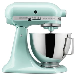 Rénovés KitchenAid KSM96IC Ultra Puissance Plus 4.5 Qt Mélangeur à tête incrustée, bleu glacé