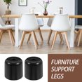 thumbnail image 3 of KAKOWELY Pieds de Meuble en Plastique 4 Pcs Pieds de Meuble en Plastique de 2 Pouces Pieds de Table Ronds Fuselés Pieds de Sofa Noirs Pieds de Remplacement avec Vis pour Canapé Table Sofa, 3 of 4