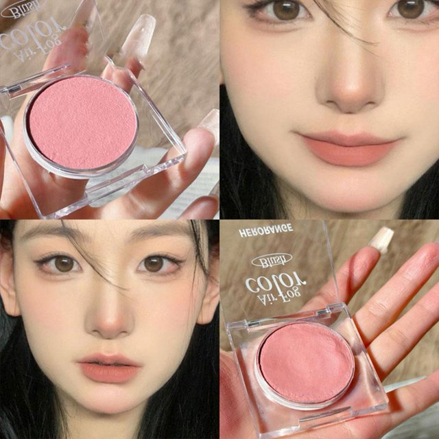 Monochrome Blush Powder Blusher Rouge Highlighter Matte Waterproof Nude New F2S7