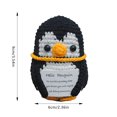 thumbnail image 3 of Ramiter Sac à Expression Drôle Pingouin Poupée Mignonne en Laine Crochetée à la Main Pendentif Boucle Crochetée, 3 of 5