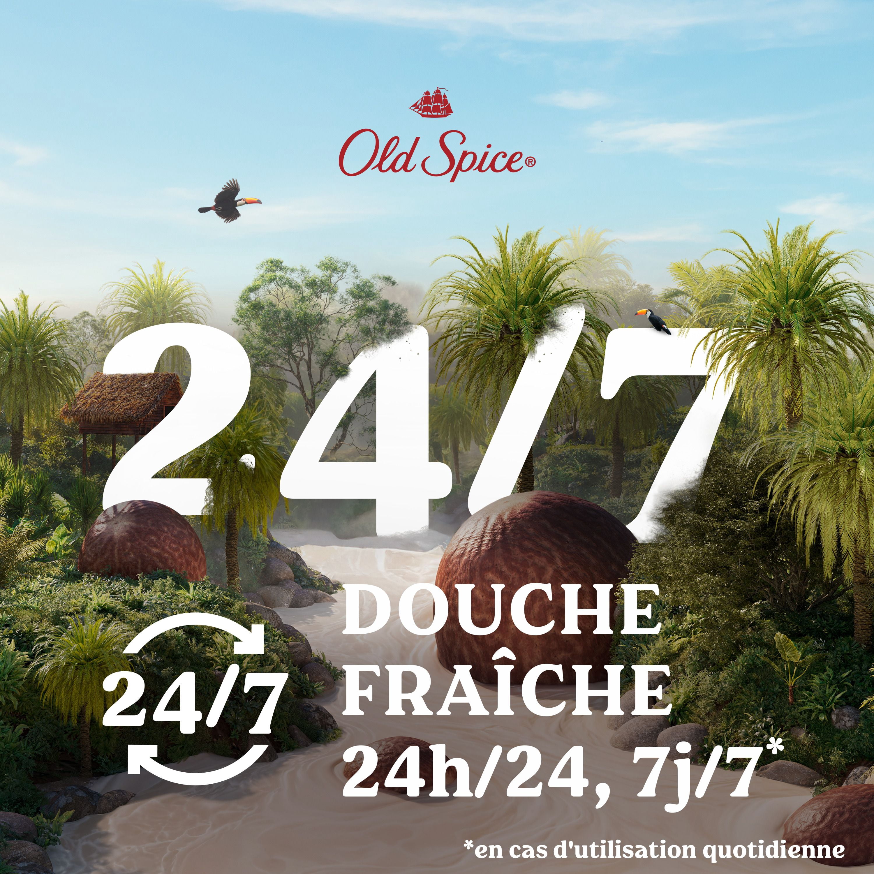 Old Spice Nettoyant pour le Corps pour Hommes Hydrate avec Beurre de Karité