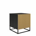 thumbnail image 2 of Novogratz Kelly Nightstand, Faux Rattan & Black Oak, 2 of 9