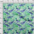 thumbnail image 3 of oneOone Polyester Lycra Green Fabric Whale Craft Projects Decor Fabric Printed By The Yard 56 Inch Wide, 3 of 5