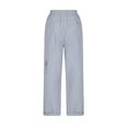 thumbnail image 3 of Cargo Pants Women Plus Size Casual Solid Color Comfy High Rise Pants for Women Fashion Loose Fit Daily Wide Leg Drawstring Lightweight Party Vacation Beach Pants with Pocket（Gray,S）, 3 of 6