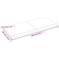 thumbnail image 2 of vidaXL Table Top Light Brown 140x60x(2-4) cm Treated Solid Wood Oak, 2 of 7