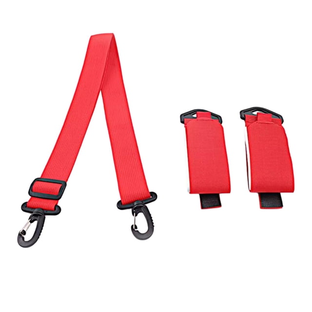 Ski Sangle de Transport pour Ski, Poignée, Sangle Fixe en Rouge Vif, Conçue pour Hommes, Femmes, Adultes et Ados. Comprend une Sangle d'Épaule en nylon Ajustable Mesurant 66 cm-120 cm et des Sangles à Nouer Mesurant 46 cm X 5,5 cm. Comprend un Matériau durable, une Portabilité Légère et une Compatibilité Universelle pour l'Équipement, les Planches à Neige, les Poteaux de Ski et Autres Accessoires de sports d'Hiver.