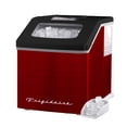 thumbnail image 1 of Machine à glaçons carrée transparente Frigidaire 40 lb, machine à glaçons de comptoir avec commandes numériques, acier inoxydable rouge, 1 of 12