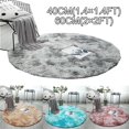 thumbnail image 2 of Luckyn Tapis Rond Doux 2*2 Pi, Tapis Antidérapant pour Salon et Chambre, Tapis Moelleux, Rose, 2 of 4