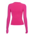 thumbnail image 5 of T-Shirts pour Femmes à Manches Longues Col Roulé Haut pour Femmes Lot Coton Spandex Chemises pour Femmes Col Rond Crop Top Femmes T-Shirts de Course à Manches Longues pour Femmes T-Shirt Tendance Basique Uni Femmes T, 5 of 5