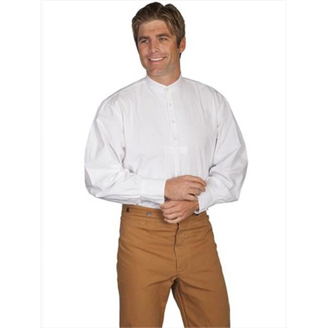 Scully 500020-WHT-S Chemise pour Hommes Wah Maker - Blanc - Petit