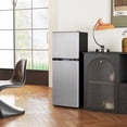thumbnail image 2 of HOMCOM Mini-Frigo avec Congélateur 4,6 Pi3 Réfrigérateur Compact à 2 Portes Argent, 2 of 10