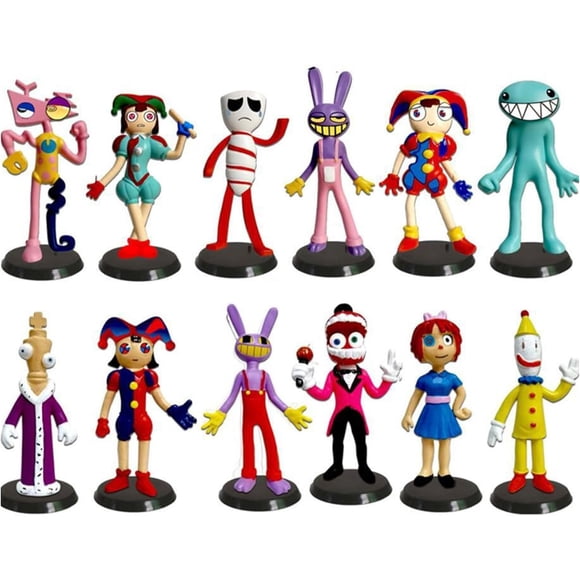 LAICAIW Digitals Circus Toy for Kids, The Amazings Digitals Circus Figurines, 12PCS Decoration Toy Ornaments Doll Model Collection Doll Figure, Circus Figurines, Circus Toy Figure Set, Miniature Toys