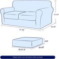 thumbnail image 3 of CHOK 2024 Housse de Sofa Extensible à Texture Quadrillée Housse de Canapé avec Housse de Coussin Séparée (Sofa Gris), 3 of 5