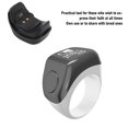 thumbnail image 3 of Smart Rings Counter, Electronic Finger Counter, Prayer Reminder Counter, Digital Tasbeeh Tasbih with Vibration Reminder, 0.42in Screen, Touch Control, for Muslim, 3 of 7