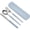 Blue, variant on 3 Pcs 304 Stainless Steel Tableware Set Portable Chopsticks Spoon Fork Set Outdoor Camping Cutlery Set Travel Dinnerware with Case for Adults (Random Color Crystal Pattern)
