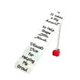 thumbnail image 1 of 2 Pcs Gadget Règle en Acier Inoxydable Signet Texte Inspirant Papeterie en Métal, 1 of 4