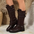 thumbnail image 1 of Styesk Bottes pour Femmes Bottes Mi-Mollet pour Femmes Talon Épais Bout Rond Bottines Bottes de Travail pour Femmes, 1 of 9