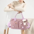 thumbnail image 3 of Diaper Bag For Infant Large Capacity Pockets Wrap Straps For Stroller Pendant Bear Brooch Infant Bottle Diaper Postpartum Infant Pack, 3 of 5