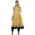 thumbnail image 2 of Bimba Robe Anarkali en Filet Évasé Kurta Kurti Unie Tunique Indienne Vêtements Personnalisés, 2 of 6