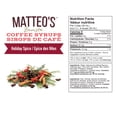 thumbnail image 5 of Matteo's Sugar Free Coffee Syrup, Holiday Spice, 750mL, 0 Calories, 0 Sugar, (Single Bottle), 5 of 5