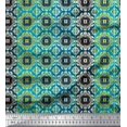 thumbnail image 1 of Soimoi Rayon Fabric Stripe & Moroccan Kaleidoscope Print Fabric by Yard 42 Inch Wide, 1 of 3