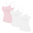 thumbnail image 1 of Timegard Plus Size Tank Tops for Women 3pc Spaghetti Strap Camis Slim Comfy Solid Color Sleeveless Top, 1 of 2