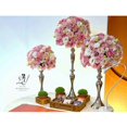 thumbnail image 4 of facefd Long Stand Metal Candle Tea Light Holder Candlestick Flower Vase Silver-L, 4 of 6