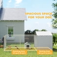 thumbnail image 4 of PawHut Outdoor Dog Kennel Dog Run with Cover, 19.7' x 7.5' x 7.5', 4 of 10