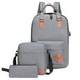 thumbnail image 2 of Vaidha Backpack Three Piece Set, Large Capacity USB Student Backpack, Suitable For School And Outdoor Travel, Computer Bag For Men And Women With Large Capacity, 2 of 5