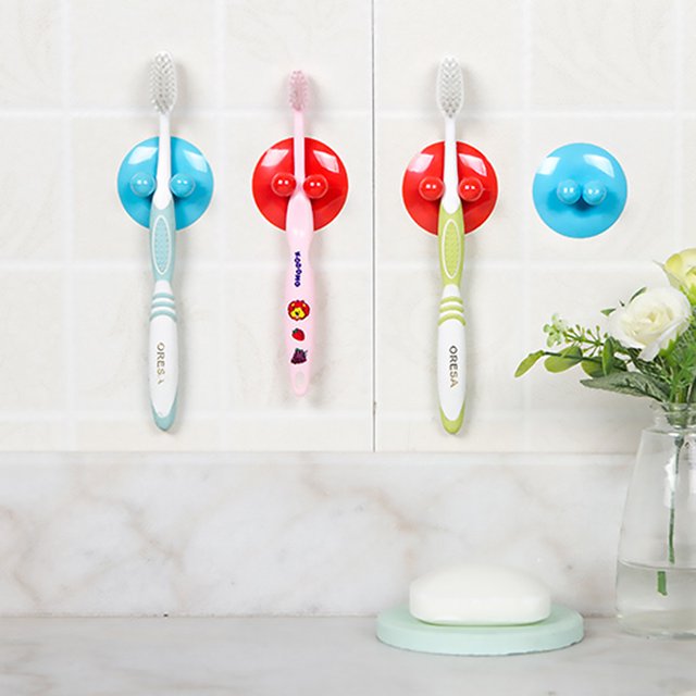 Maoww 4pcs Multifunctional PVC Material Bathroom Kithen Vacuum Sucker Hook Wall Hanger Strong Suction Force