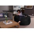 thumbnail image 4 of Sofa Sack - Plush Ultra Soft Bean Bags Chairs for Kids, Teens, Adults - Memory Foam Beanless Bag Chair with Microsuede Cover - Foam Filled Furniture for Dorm Room - Black 5', 4 of 10