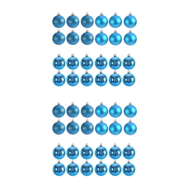 Transemion 24pieces Effective Decoration Balls Easy To Christmas Essentials Durable lake blue 2Set
