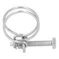 thumbnail image 2 of Colliers de Tuyau à Double Fil en Acier Inoxydable, Colliers de Tuyau de Style à Double Fil Réglables à Pression Réduite Durable pour les Applications Industrielles pour les Ménages, 2 of 8