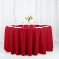 thumbnail image 2 of LNGOOR 108” Wholesale Round Tablecloth Polyester Round Table Linens For Wedding Party Banquet Restaurant -  WHITE, 2 of 11
