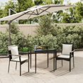 thumbnail image 1 of vidaXL 3 Piece Garden Dining Set with Cushions Black Poly Rattan, 1 of 5