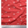 thumbnail image 1 of Soimoi Orange Heavy Canvas Fabric Heart & Love Text Decor Fabric Printed Yard 58 Inch Wide, 1 of 5